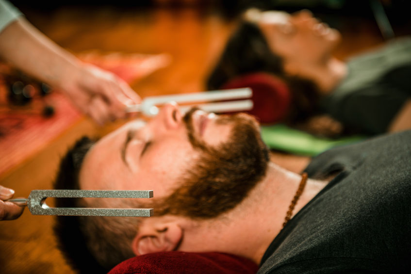 healing sound with tuning forks